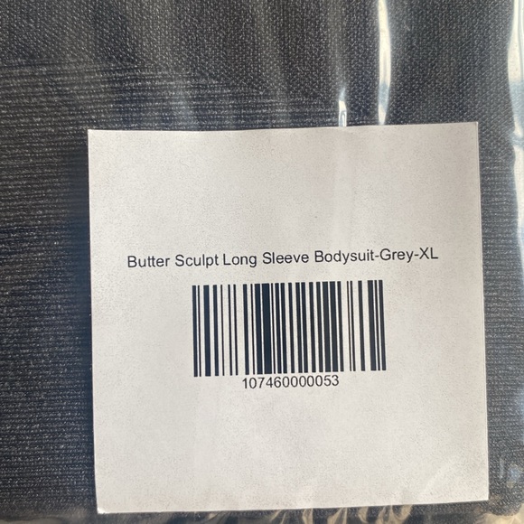 (A9) Pinsy Long Sleeve Butter Sculpt Seamless Shapewear Bodysuit, Grey, XL, NWT - Picture 8 of 8